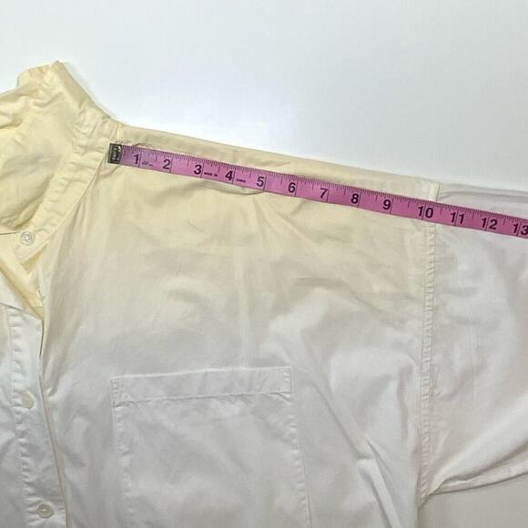 NWOT | ATM | Ombré Poplin Button Down Shirt | Yellow | Large - Picture 10 of 16